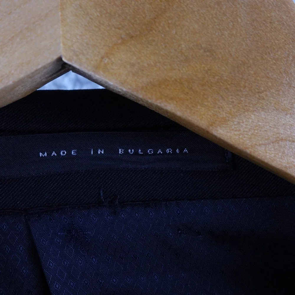 Boss Hugo Boss‎ Men 40L Black Reda Fabric Suit Jacket Blazer Super 100 Bulgaria
